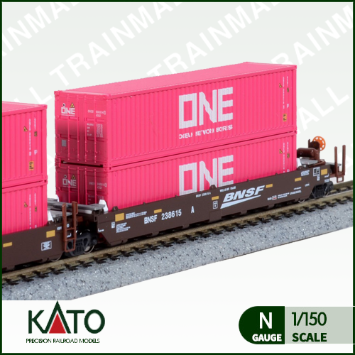 [KATO USA] 106-6194 Gunderson MAXI-I 더블 스텍 화차- BNSF Swoosh 로고 238615호 (ONE /핑크 Container 포함) 5량세트,철도모형,기차모형,열차모형,트레인몰